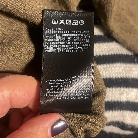 Whistles Funnel Neck olive green pullover sweater - Picture 9 of 9